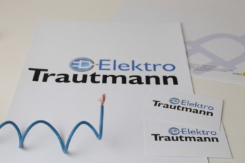 ...Logo-Neuentwicklung, Geschäftspapiere und Anzeigen für "Elektro-Trautmann" in OG-Fessenbach